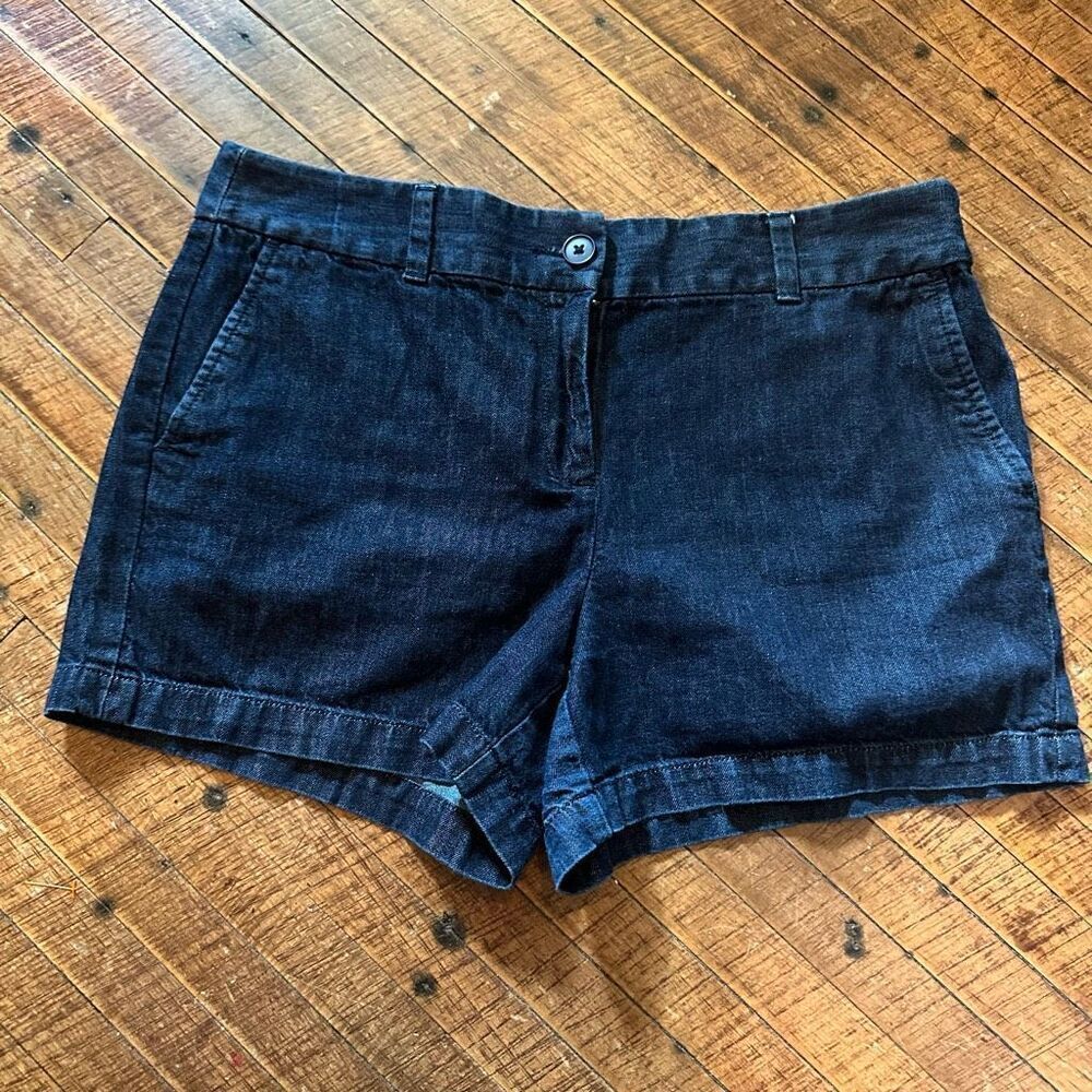 Loft denim flat front preppy size 10 4” vacationcore shorts